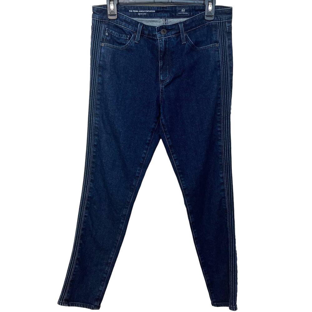 AG Adriano Goldschmied Jeans Prima Ankle Pintucked Cigarette Denim 29R
